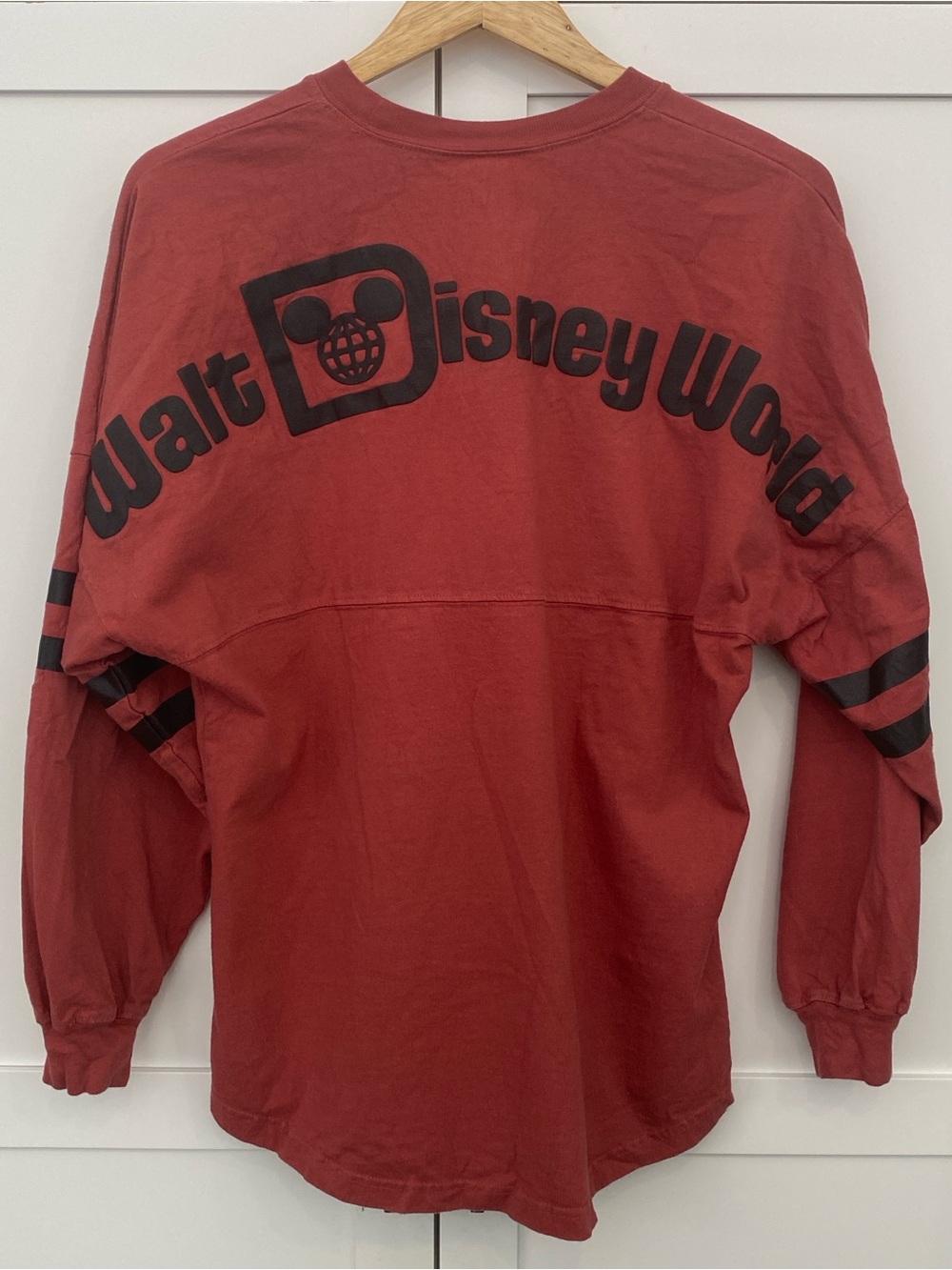 Disney Authentic Rust Red Spirit Jersey Long Sleeve Fall Autumn Unisex Small
